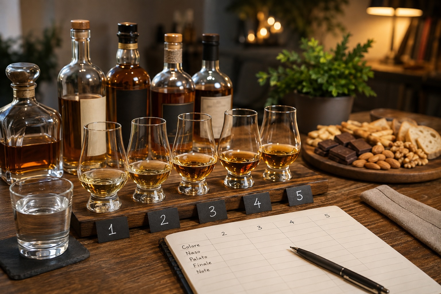 Come organizzare una degustazione di distillati a casa